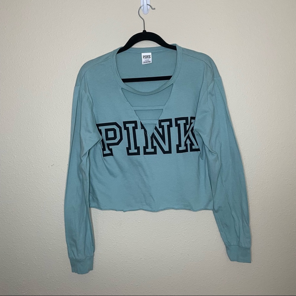 Victoria Secret PINK Cropped Long Sleeve Top